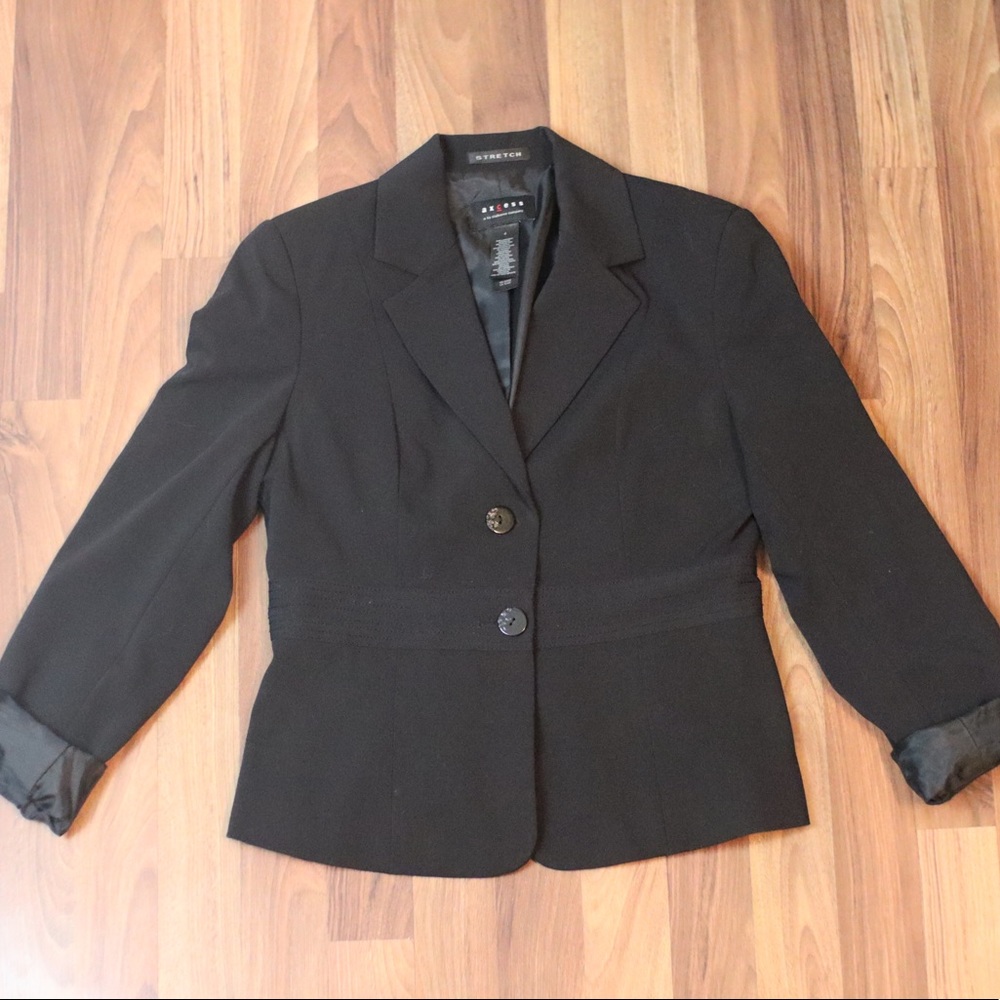 Axcess by Liz Claiborne Black Blazer Size 4